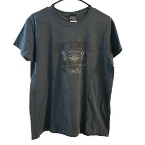 Victory Motorcycles Graphic Tee Gray American Design Quality Performance Men's L